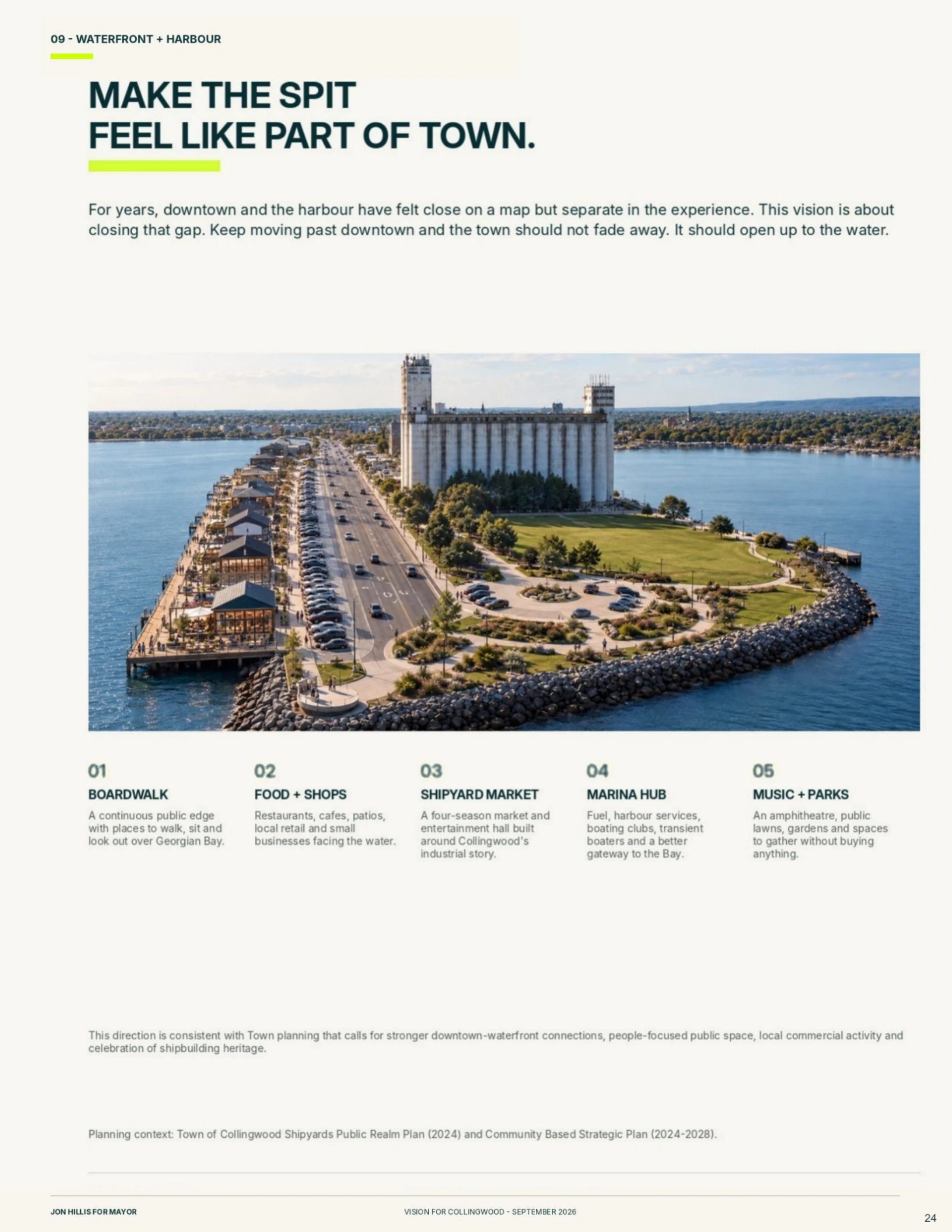 Waterfront + harbour — page 24 of 62 of the Vision for Collingwood