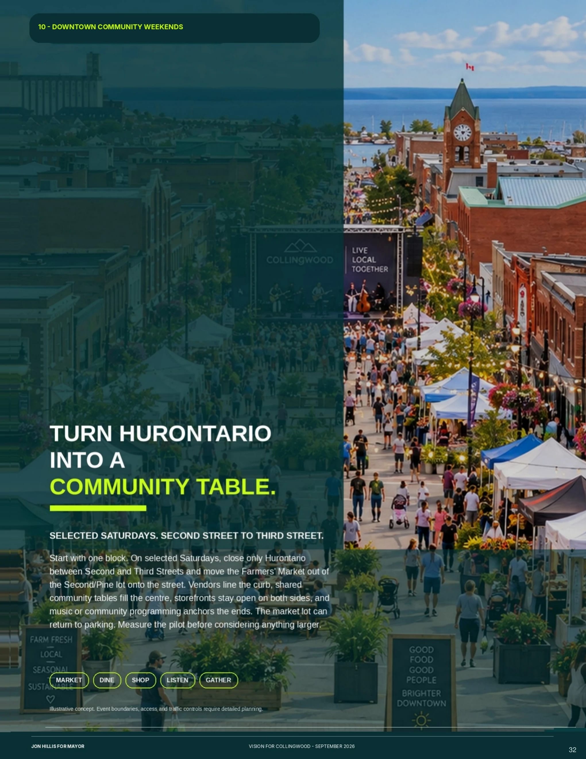 Downtown community weekends — page 32 of 62 of the Vision for Collingwood