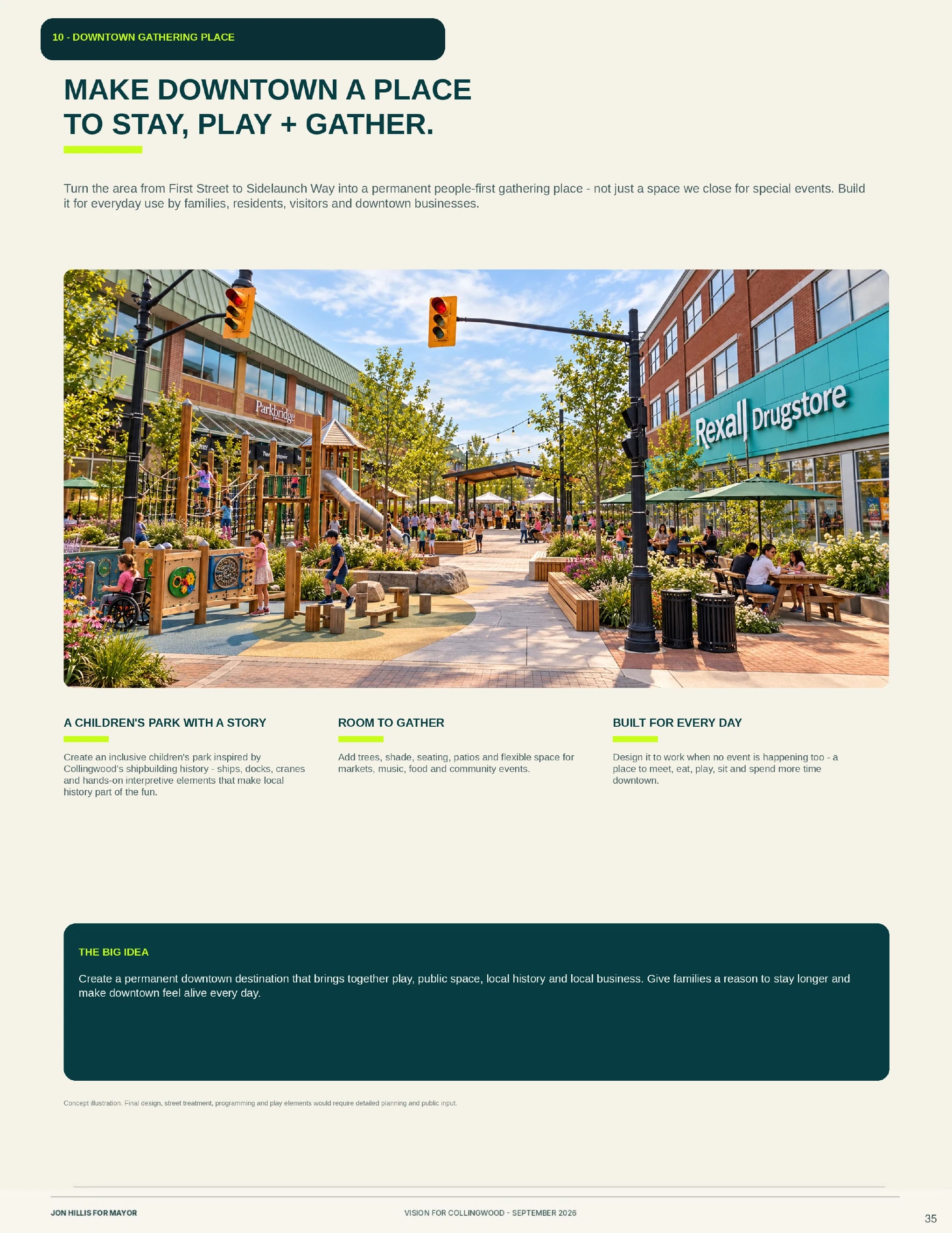 Downtown community weekends — page 35 of 62 of the Vision for Collingwood