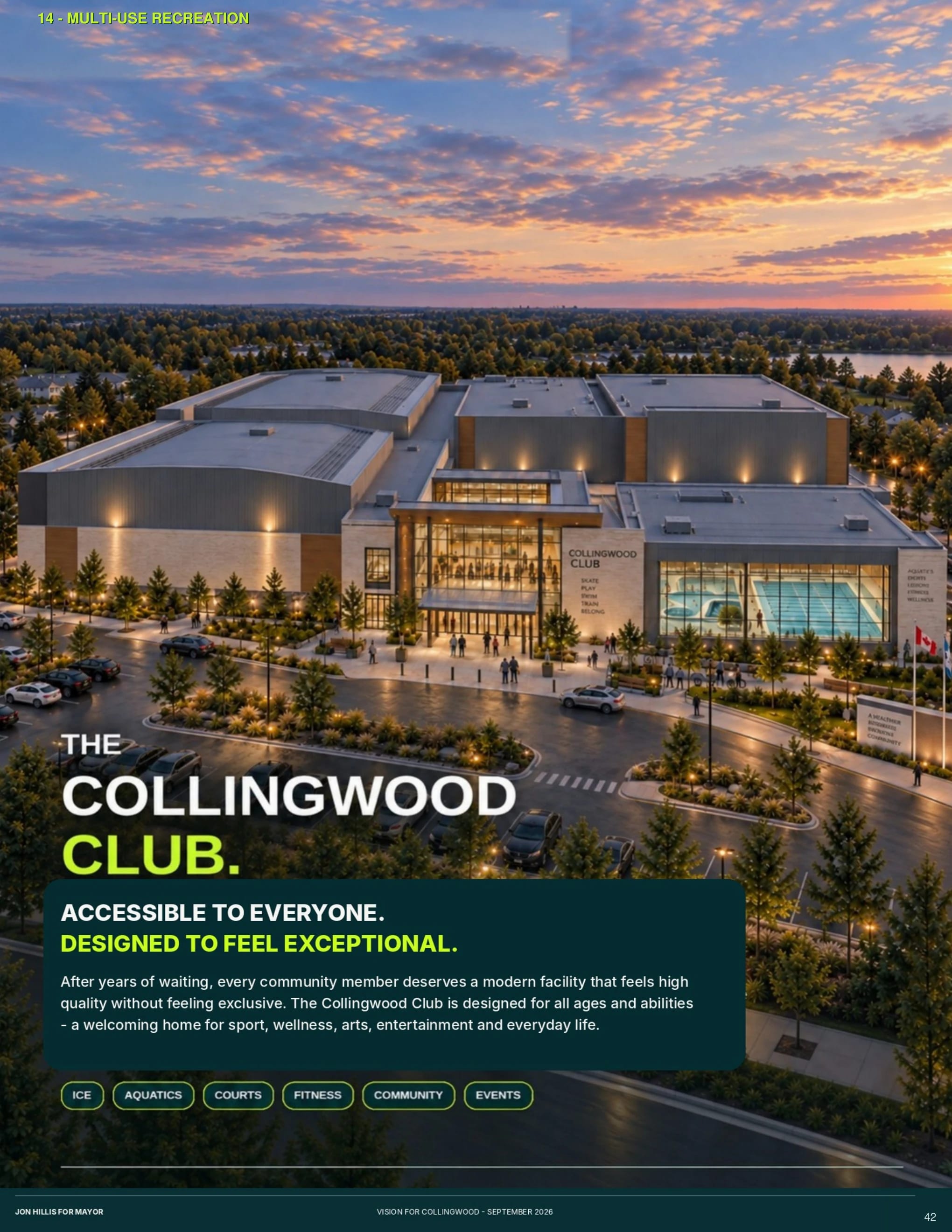 Multi-use recreation — page 42 of 62 of the Vision for Collingwood