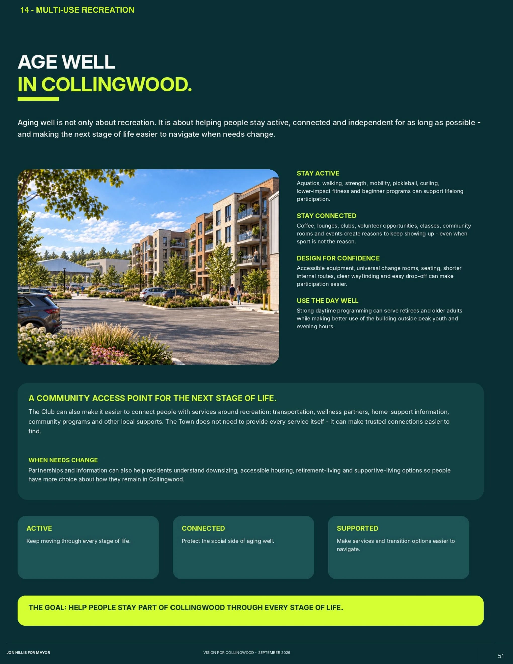 Multi-use recreation — page 51 of 62 of the Vision for Collingwood