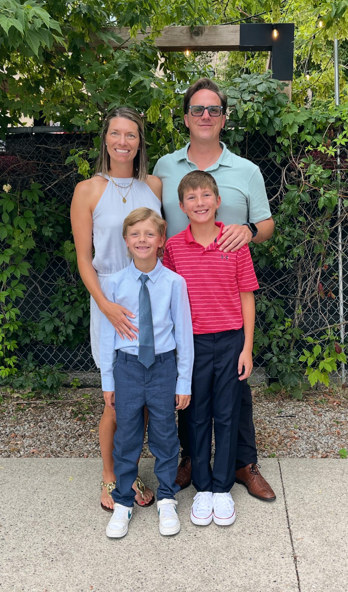 Jon and Michelle with their two boys.